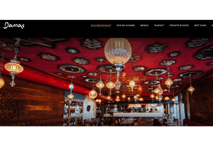 restaurant website design